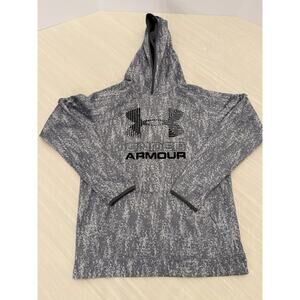 Under Armour Coldgear Loose Youth Large YLG Digital Camo Gray Hoodie B54